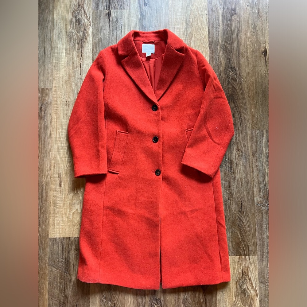 H&M Vibrant Red Trench Coat
